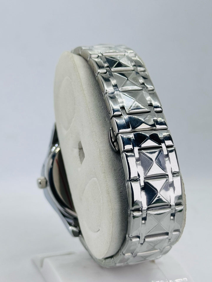 Poedgar Men's Luxury Watch Black Dial Silver Chain