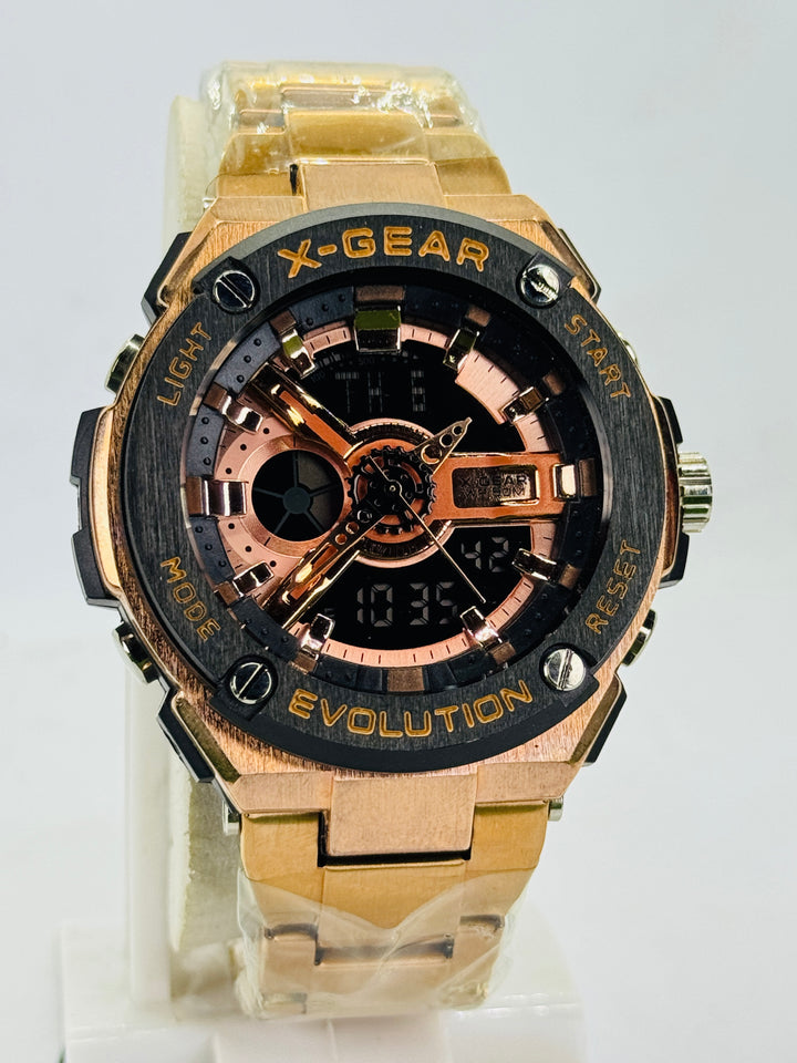 Two-Tone X-Gear Evolution Chain Straps Sports Watch
